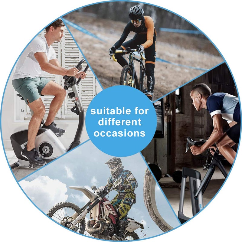 Santic شورتات دراجات سانيتيك للرجال مع وسادة 3D شورتات دراجات داخلية مع قبضة ساق مضادة للانزلاق باللون الأسود - Image 5